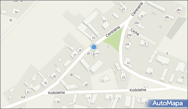 Przęsocin, Centralna, 1c, mapa Przęsocin