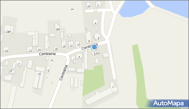 Puchały, Centralna, 3, mapa Puchały