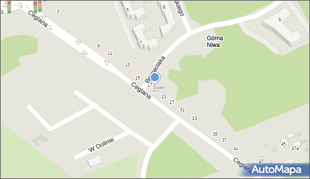 Puławy, Ceglana, 19, mapa Puław