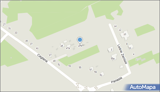 Puławy, Ceglana, 47b, mapa Puław