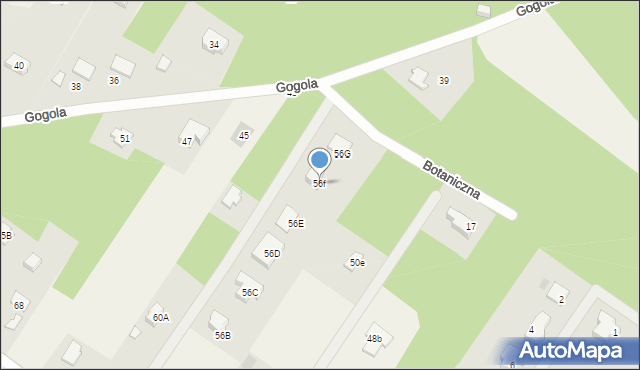 Radonie, Centralna, 56f, mapa Radonie