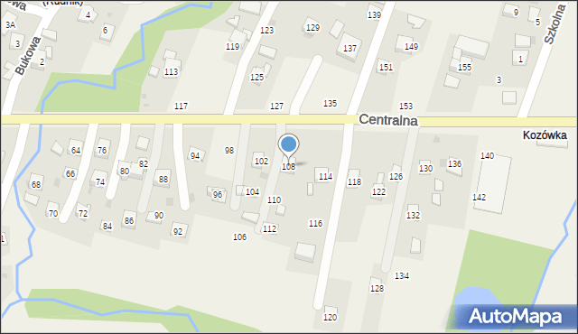 Rudnik, Centralna, 108, mapa Rudnik