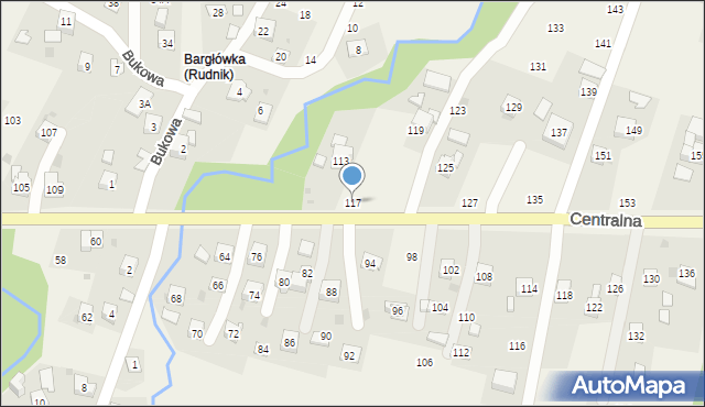 Rudnik, Centralna, 117, mapa Rudnik