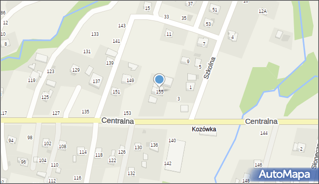 Rudnik, Centralna, 155, mapa Rudnik