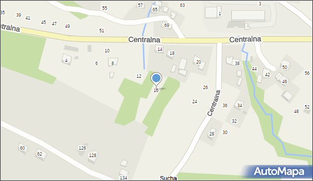 Rudnik, Centralna, 16, mapa Rudnik