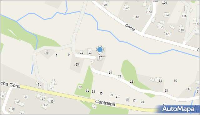 Rudnik, Centralna, 17, mapa Rudnik