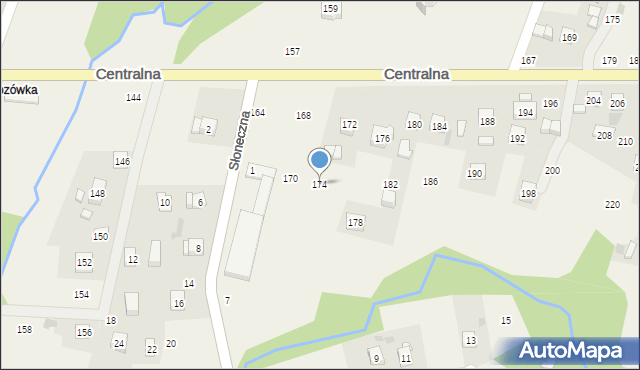 Rudnik, Centralna, 174, mapa Rudnik