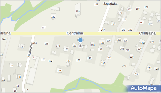 Rudnik, Centralna, 184, mapa Rudnik