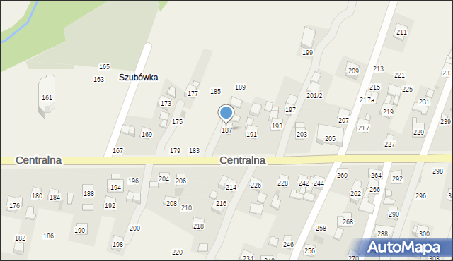 Rudnik, Centralna, 187, mapa Rudnik