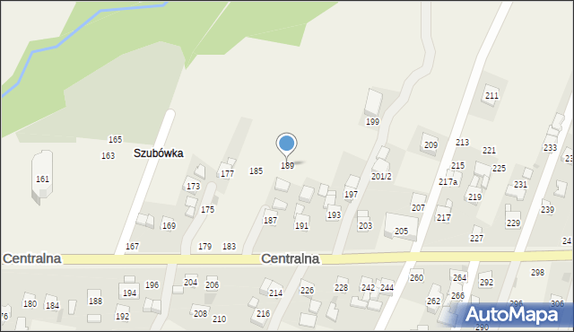 Rudnik, Centralna, 189, mapa Rudnik