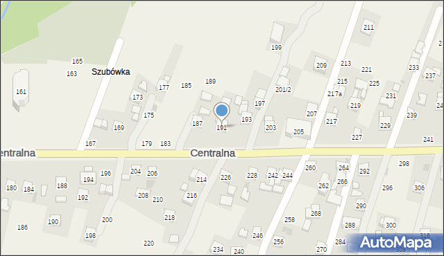 Rudnik, Centralna, 191, mapa Rudnik