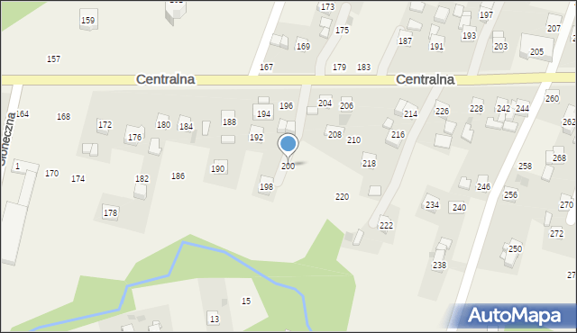 Rudnik, Centralna, 200, mapa Rudnik