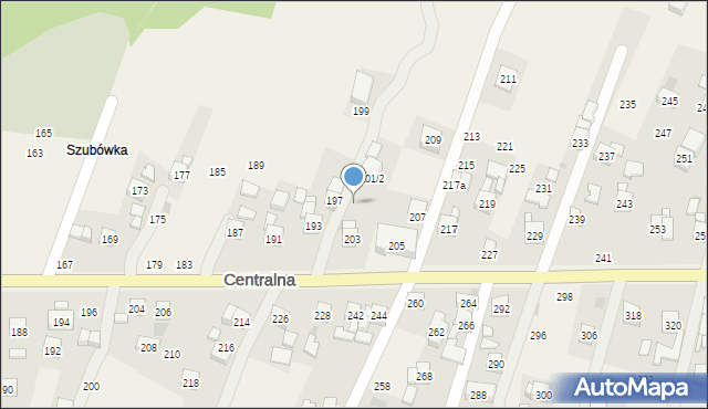 Rudnik, Centralna, 201, mapa Rudnik