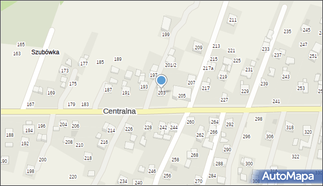 Rudnik, Centralna, 203, mapa Rudnik