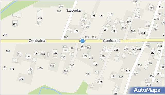 Rudnik, Centralna, 204, mapa Rudnik