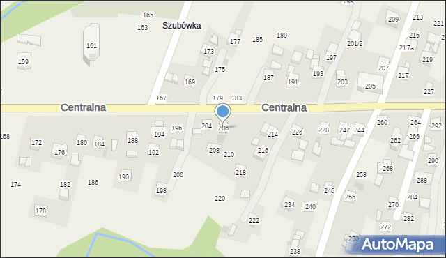 Rudnik, Centralna, 206, mapa Rudnik