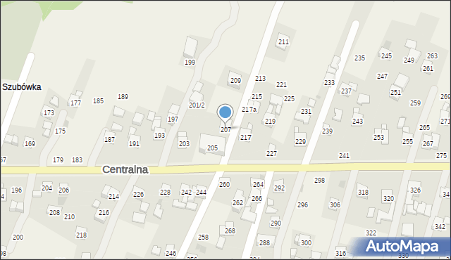 Rudnik, Centralna, 207, mapa Rudnik