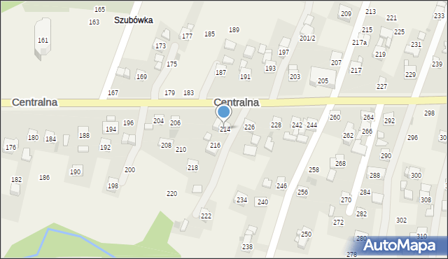 Rudnik, Centralna, 214, mapa Rudnik