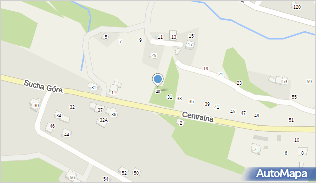 Rudnik, Centralna, 29, mapa Rudnik