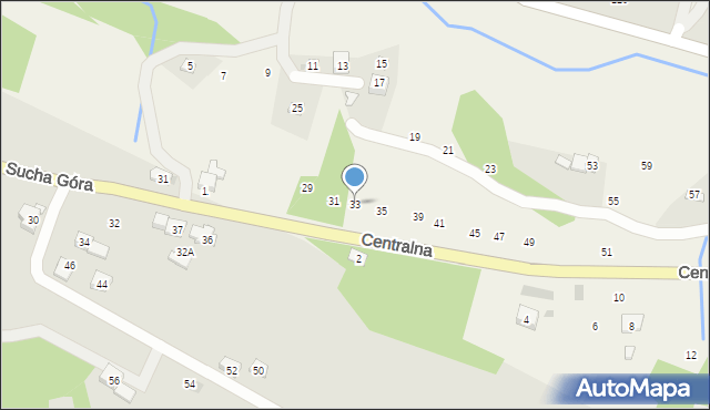 Rudnik, Centralna, 33, mapa Rudnik