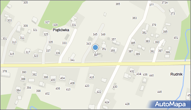 Rudnik, Centralna, 347, mapa Rudnik