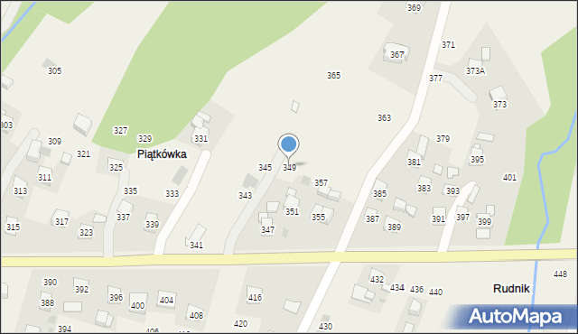 Rudnik, Centralna, 349, mapa Rudnik