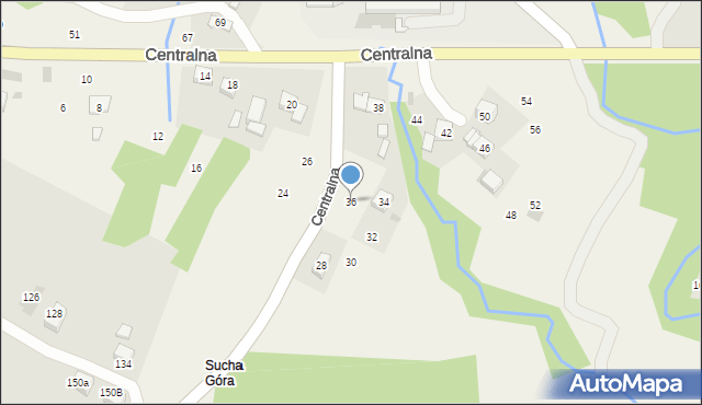 Rudnik, Centralna, 36, mapa Rudnik