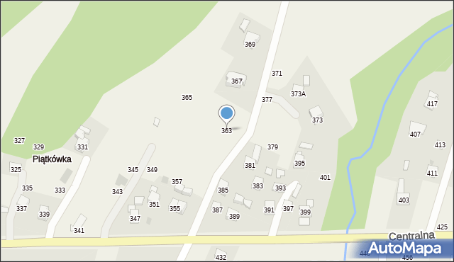 Rudnik, Centralna, 363, mapa Rudnik