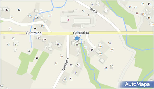 Rudnik, Centralna, 38, mapa Rudnik