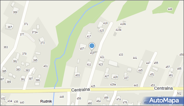 Rudnik, Centralna, 413, mapa Rudnik