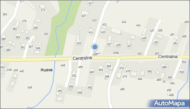 Rudnik, Centralna, 425, mapa Rudnik