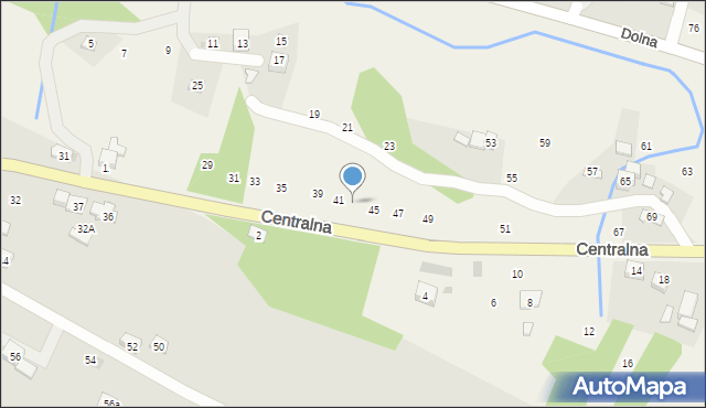 Rudnik, Centralna, 43, mapa Rudnik