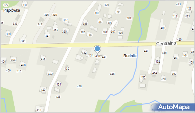 Rudnik, Centralna, 436, mapa Rudnik