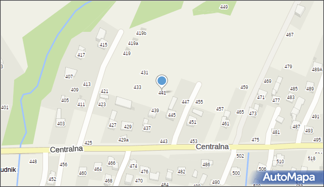 Rudnik, Centralna, 441, mapa Rudnik