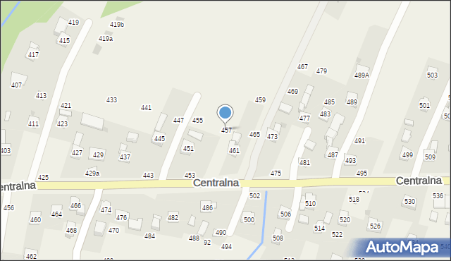 Rudnik, Centralna, 457, mapa Rudnik