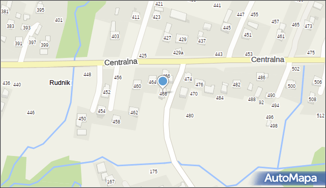 Rudnik, Centralna, 468, mapa Rudnik