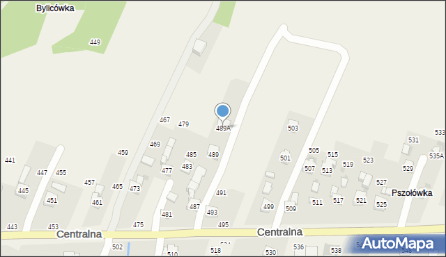 Rudnik, Centralna, 489A, mapa Rudnik