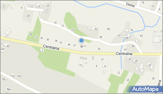 Rudnik, Centralna, 49, mapa Rudnik