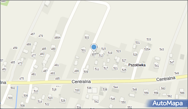 Rudnik, Centralna, 507, mapa Rudnik