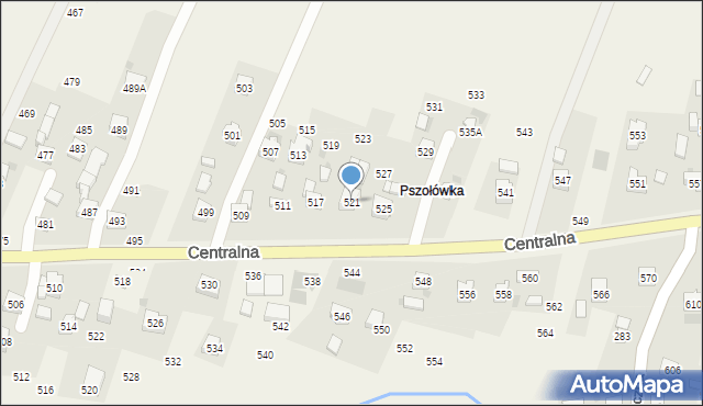 Rudnik, Centralna, 521, mapa Rudnik