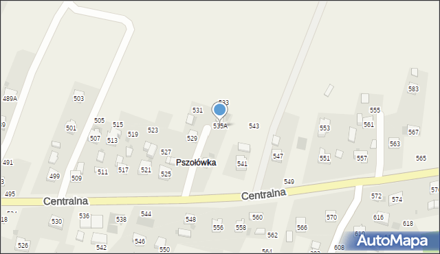 Rudnik, Centralna, 535A, mapa Rudnik