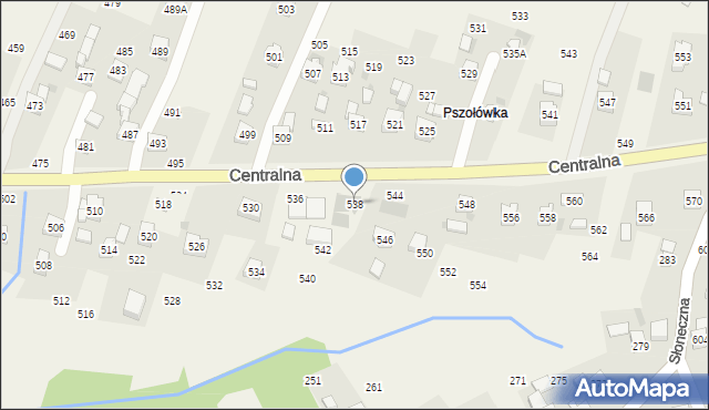 Rudnik, Centralna, 538, mapa Rudnik