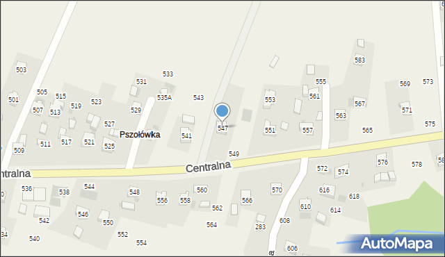 Rudnik, Centralna, 547, mapa Rudnik