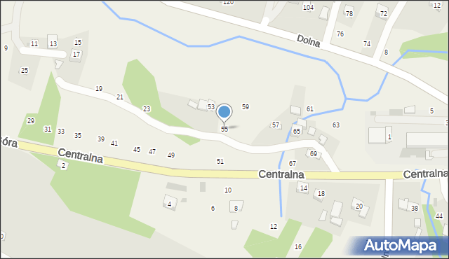 Rudnik, Centralna, 55, mapa Rudnik