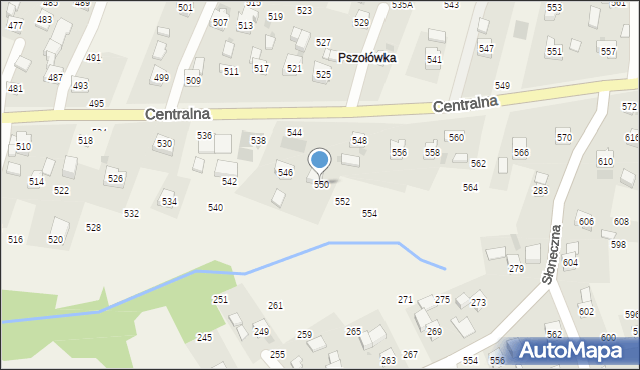 Rudnik, Centralna, 550, mapa Rudnik