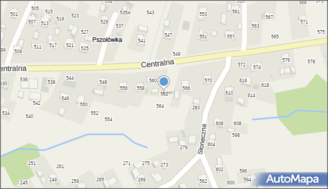 Rudnik, Centralna, 562, mapa Rudnik