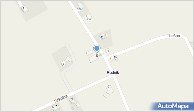 Rudnik, Centralna, 33, mapa Rudnik