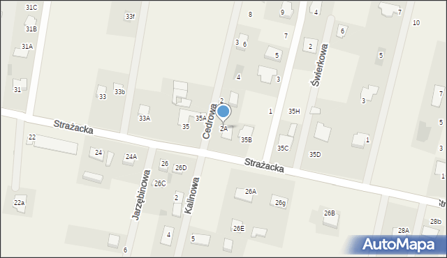 Rynarzewo, Cedrowa, 2A, mapa Rynarzewo