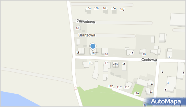 Sierakowo, Cechowa, 16, mapa Sierakowo