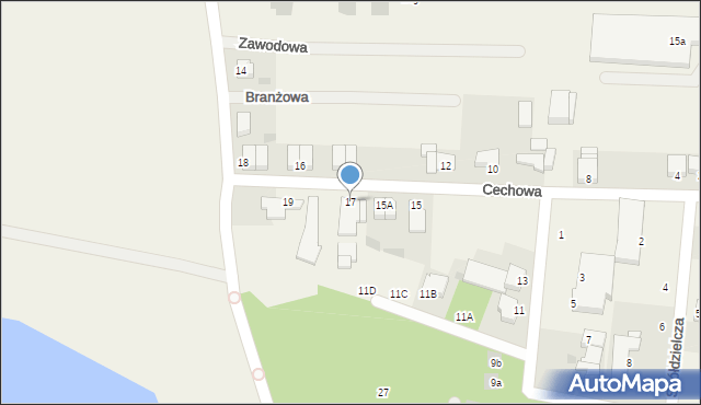 Sierakowo, Cechowa, 17, mapa Sierakowo